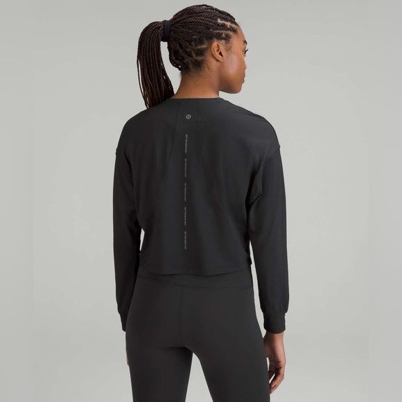 lululemon NWT *graphic Abrasion-Resistant Training Long Sleeve sz 2 Black - Picture 3 of 6